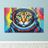 BENGAL KATTIN IN DE RUIMTE CANVAS AFDRUK (Insitu (Houten vloer))