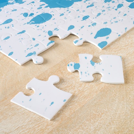 Bengal Kitten Blue Splash-waterverf Legpuzzel (Zijkant)