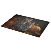 Bengal Kitten Herfst Plezier Pompoen  Snijplank (Hoek)