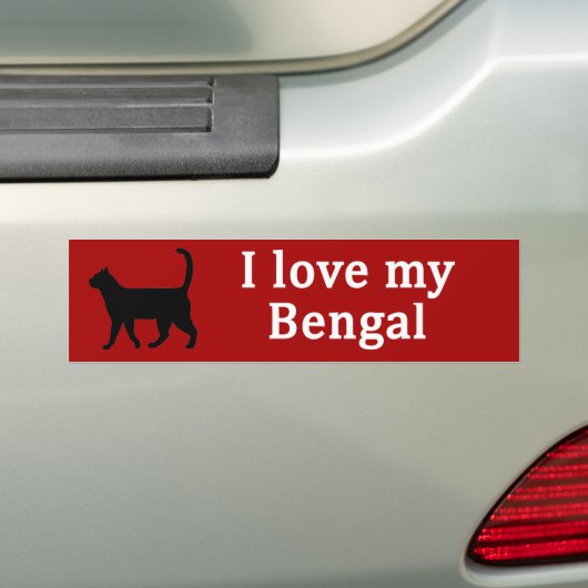 Bengal Love Bumpersticker (Op auto)
