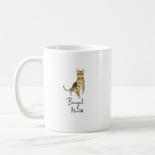 Bengal Mom Cute Cat Mother Kitten Girl Gift Koffiemok (Links)