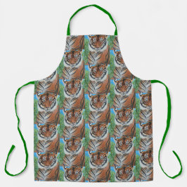 Bengal Tiger All-Over Print Apron Schort