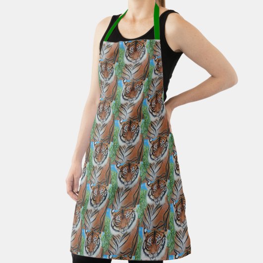 Bengal Tiger All-Over Print Apron Schort (Insitu)