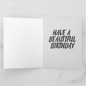 BENGAL TIGER ART BIRTHDAY OVERGEZICHT WENSKAART KAART (Binnen)