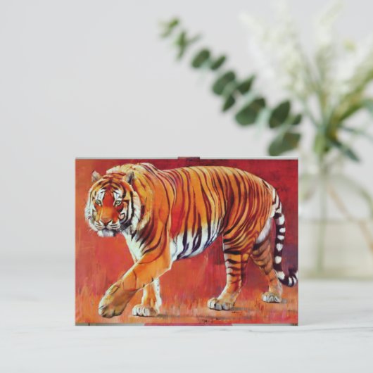 Bengal Tiger Briefkaart (Staand voorkant)