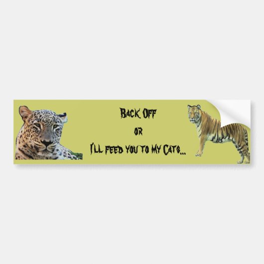 Bengal Tiger Bumpersticker (Voorkant)