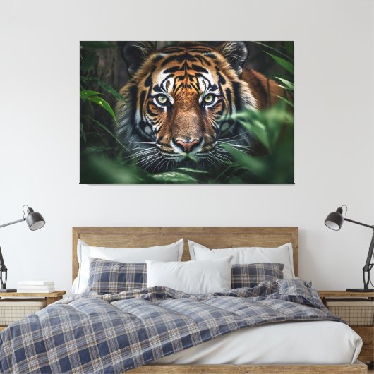 Bengal Tiger Canvas Afdruk (Insitu (Slaapkamer))