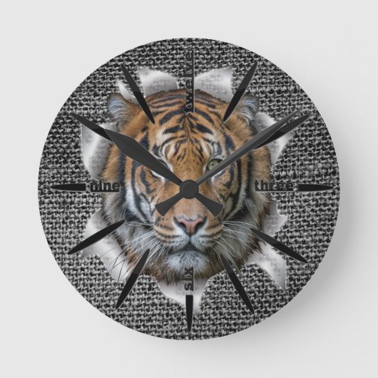 Bengal-Tiger cat Wildlife Ronde Klok (Voorkant)