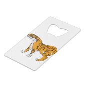 Bengal Tiger Creditkaart Flessenopener (Achterkant Gekanteld)