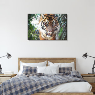 Bengal Tiger die je ziet lopen 2 Canvas Afdruk