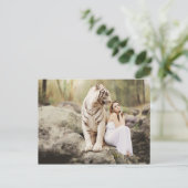 Bengal Tiger en Lady Briefkaart (Staand voorkant)