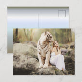 Bengal Tiger en Lady Briefkaart (Voorkant / Achterkant)