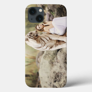 Bengal Tiger en Lady iPhone 13 Hoesje