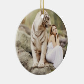 Bengal Tiger en Lady Keramisch Ornament (Rechts)