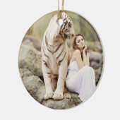 Bengal Tiger en Lady Keramisch Ornament (Links)