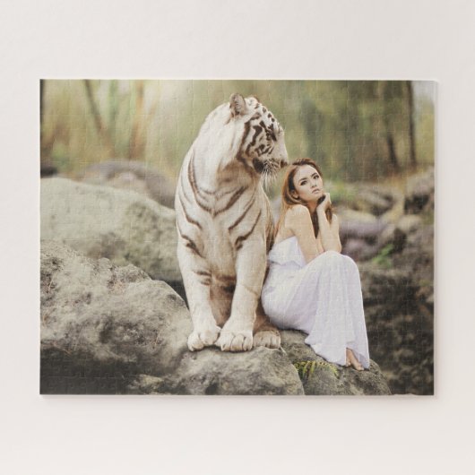 Bengal Tiger en Lady Legpuzzel (Horizontaal)