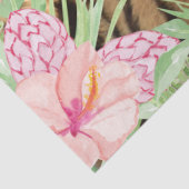 Bengal Tiger Floral Tropical Palm Decoupage Tissuepapier (Detail)