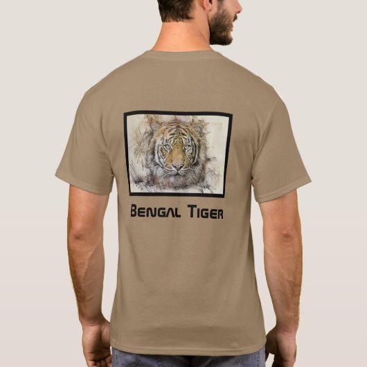 Bengal Tiger Illustration T-Shirt (Achterkant)