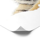 Bengal Tiger kijkt uit naar je op de sneeuw Poster (Hoek)