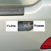 Bengal Tiger Love Bumpersticker (Op auto)
