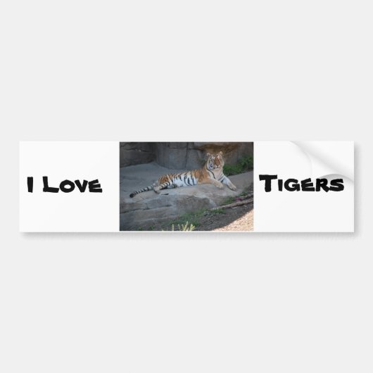 Bengal Tiger Love Bumpersticker (Voorkant)