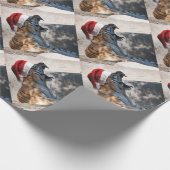 Bengal Tiger met kerstcadeau Cadeaupapier (Hoek)