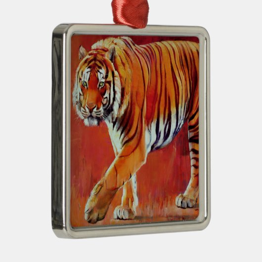 Bengal Tiger Metalen Ornament (Rechts)