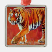 Bengal Tiger Metalen Ornament (Voorkant)