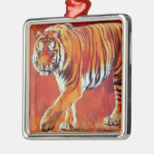 Bengal Tiger Metalen Ornament (Links)