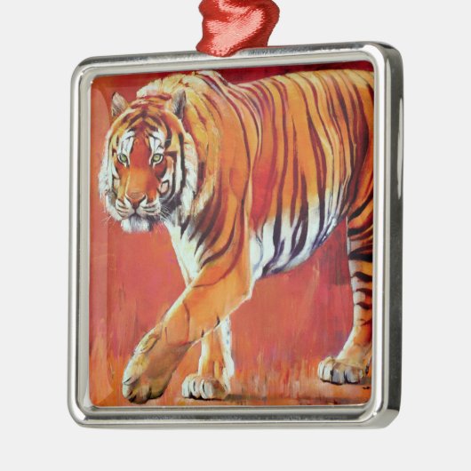 Bengal Tiger Metalen Ornament (Links)