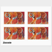 Bengal Tiger Rechthoekige Sticker (Vel)