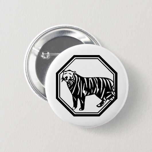 Bengal Tiger Ronde Button 5,7 Cm (Voorkant /achterkant)