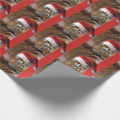 Bengal Tiger Santa Claus Cadeaupapier (Hoek)