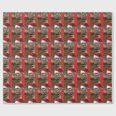 Bengal Tiger Santa Claus Cadeaupapier (Vlak)