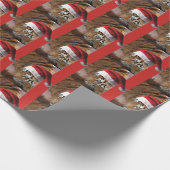 Bengal Tiger Santa Claus Cadeaupapier (Hoek)