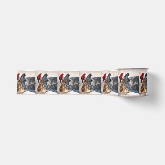 Bengal Tiger Santa Claus Grosgrain Lint (Voorkant)