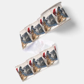 Bengal Tiger Santa Claus Grosgrain Lint (Achterkant)