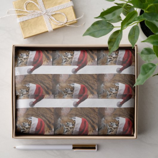 Bengal Tiger Santa Claus Tissuepapier (Geschenk)