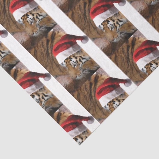 Bengal Tiger Santa Claus Tissuepapier (Detail)