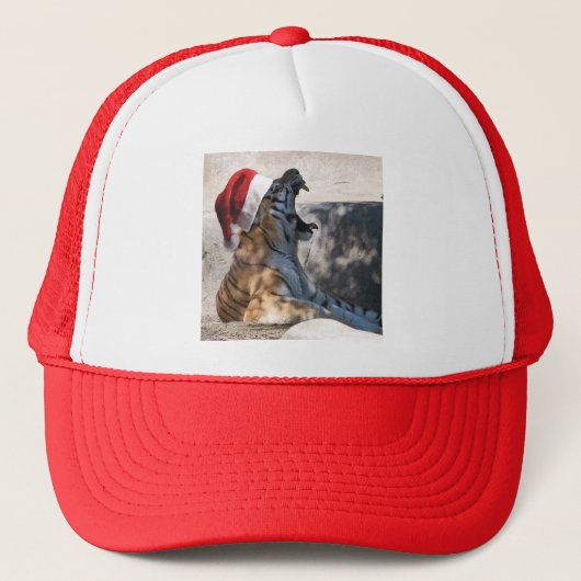 Bengal Tiger Santa Claus Trucker Pet (Voorkant)