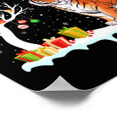 Bengal Tiger Santa Hat Festive Tree Light Christma Poster (Hoek)