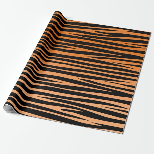 Bengal Tiger stripes wildlife cat animal fur print Cadeaupapier (Uitgerold)