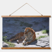 Bengal Tiger Sunbathing Hangend Wandkleed (Voorkant)