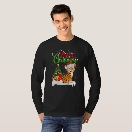 Bengal Tiger  Xmas Decorations Bengal Tiger Christ T-shirt (Voorkant volledig)