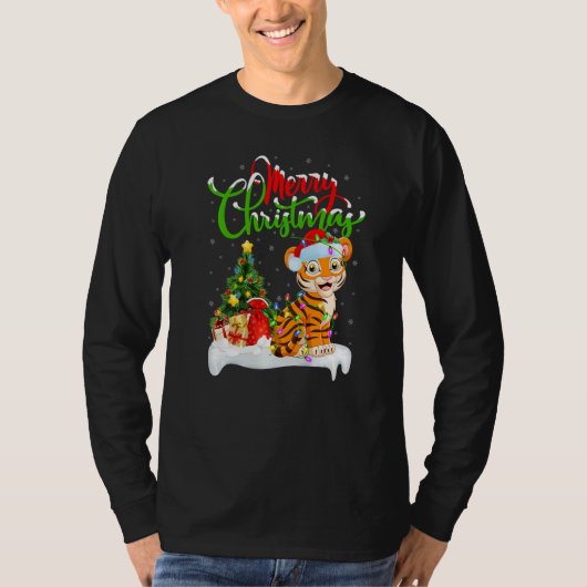 Bengal Tiger  Xmas Decorations Bengal Tiger Christ T-shirt (Voorkant)