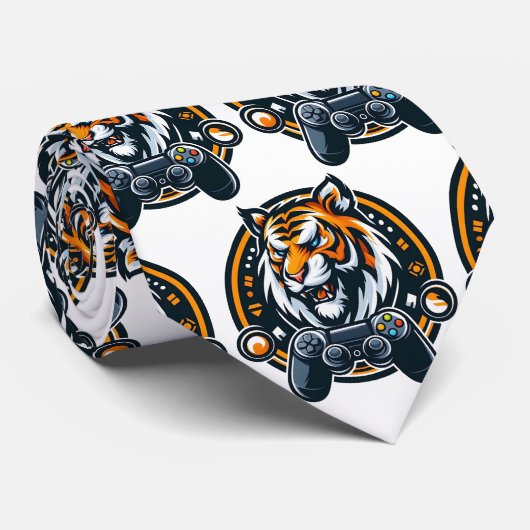 Bengal Tijger Gamer Nekdas Stropdas (Opgerold)