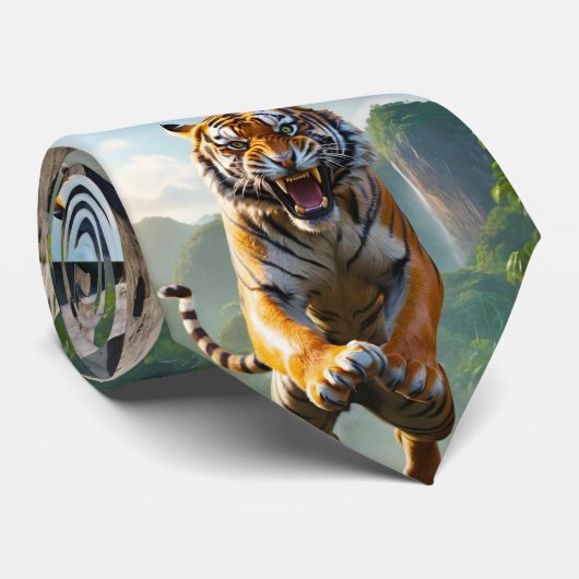 Bengal Tijger Halsdoek Stropdas (Opgerold)