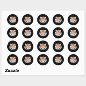 bengal tijger kop ronde sticker (Vel)