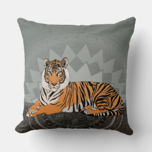 bengal tijger mandala korstmos kussen