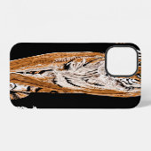 Bengal Tijger Schets: Vintage Dierprint iPhone Hoesje (Achterkant horizontaal)